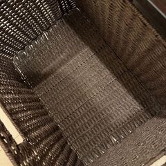 【美品】3段棚＋バスケット3個付き／ブラウンの画像