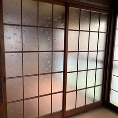 【アンティーク引き戸／ガラス戸】2枚1セット古民家にぴったり！サイズ：約87cm×173cmの画像