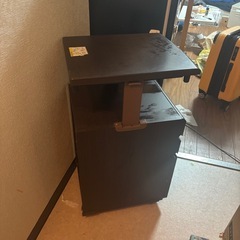 キャスター付き収納ワゴン（3段チェスト／木製）お譲りしますの画像