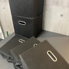 折りたたみ収納ボックス　9個！　ブラックの画像