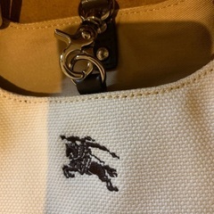 【お値下げ】Burberry ブルーレーベル　コットンレザー　トートバッグの画像