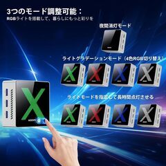 【美品！値下げしました】ミニpc AIOEXPC XMINI 最新第12世代 N95 Windows11Pro LPDDR5 12GB 256GB SSD 2TBまで拡大可 4コア/4スレッド 4K@60Hz 3画面同時出力 最大周波数3.4GHz M.2 2242 SATA 高速動作 USB3.2*3/HDMI*2/DP mini pc WiFi5 BT4.2 省スペースの画像
