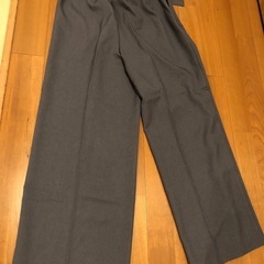 GU ネイビー ワイドパンツ Lサイズの画像