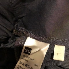 GU ネイビー ワイドパンツ Lサイズの画像