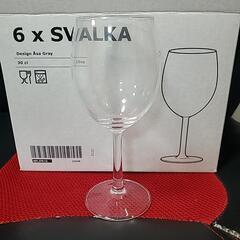 IKEAワイングラス６脚セット未使用の画像
