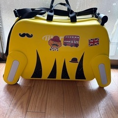 スーツケース子供用 キャリーバッグ キャリーケース トランク 旅行 おもちゃ箱 機内持ち込み (イエロー)の画像
