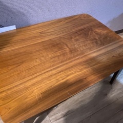 こたつ　ローテーブル　ウォールナット色の画像