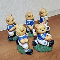 クマ テディベア サッカー  人形 置物の画像