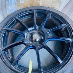 WEDS SPORT 18インチ ブラック多スポークホイールとタイヤセットの画像