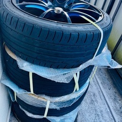 WEDS SPORT 18インチ ブラック多スポークホイールとタイヤセットの画像