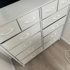 7月13日14日引き取り限定2000円→1000円キャビネット 収納家具 ほわホワイトの画像