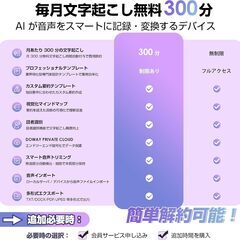KOKOBI AI ボイスレコーダー ワンタッチ録音の画像