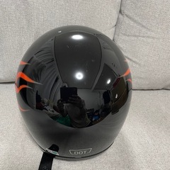 ①ハーレーダビッドソン オレンジフレイム ジェットヘルメット Mの画像