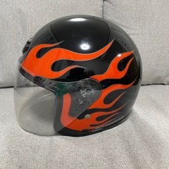 ②ハーレーダビッドソン オレンジフレイム ジェットヘルメット Mの画像