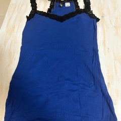 H&M レースキャミソール　ブルーの画像