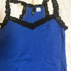 H&M レースキャミソール　ブルーの画像