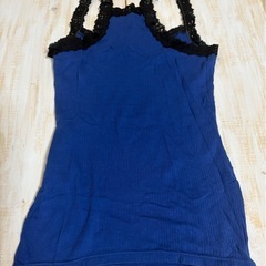 H&M レースキャミソール　ブルーの画像