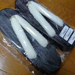新品 レースの下駄 ホワイト 浴衣用の画像