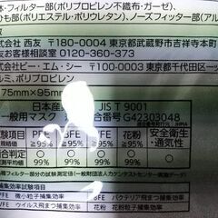 0円不織布マスク(個別包装15枚くらい)の画像