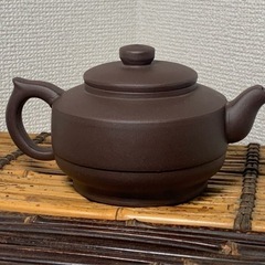 配送可能　煎茶道具 朱泥 茶器　セット　落款あり 茶道具 紫砂 急須 中国美術 在銘　骨董　古道具　アンティーク　古玩　古董　時代物の画像