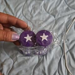汎用 六角グリップ 星柄 パープル 新品 PURPLE 紫 スターグリップの画像