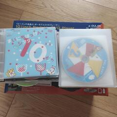 10.1インチ液晶付ポータブルDVDプレーヤーとしまじろうDVDの画像