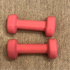 【三軒茶屋で引き渡し】ダンベル 1kg×2個セット（ピンク）の画像