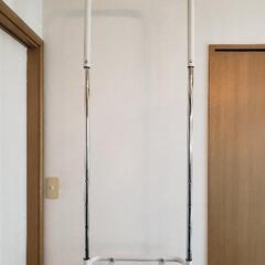ぶら下がり健康器 スチール製 ホワイト　美品♪の画像