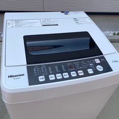名古屋市内配達設置込みハイセンス全自動洗濯機5.5kgの画像