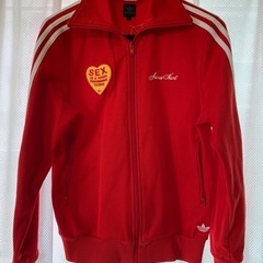 アディダス トラックジャケット 赤 Sサイズ