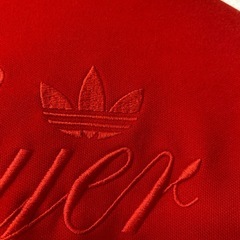 アディダス トラックジャケット 赤 Sサイズの画像