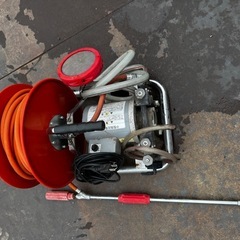 小型高圧電動噴霧機 ホース 20mホースリール付き動作確認済み埼玉県の画像
