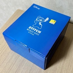 ディズニー スティッチ メタリック グラス ブルー