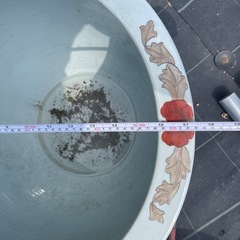 【20%再値下げ】でっかい睡蓮鉢　おまけ2個有りの画像