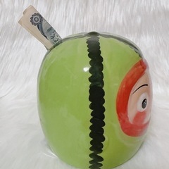 可愛く貯金箱 スイカの画像