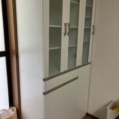 【美品】ニトリ　食器棚セット　
キャビネット　フォルムN SK1860 WHの画像