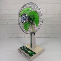 National 30センチ座敷扇 F-30N1L 昭和レトロ 3枚羽根 緑 グリーン 札幌市白石区の画像