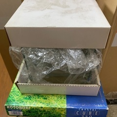 キューブ曲がりガラス水槽新品の画像