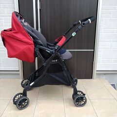 A型ベビーカー  　コンビ スゴカルα 4キャス compact エッグショックHT　赤の画像
