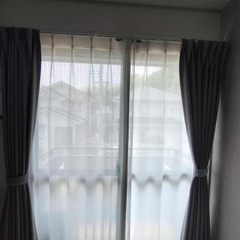 モダングレーカーテンセット 92×200cm（2枚組）| レース＋遮光 | ニトリオーダー品 | 上品なプリーツデザインの画像