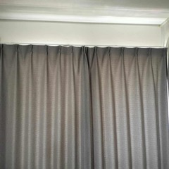 モダングレーカーテンセット 92×200cm（2枚組）| レース＋遮光 | ニトリオーダー品 | 上品なプリーツデザインの画像