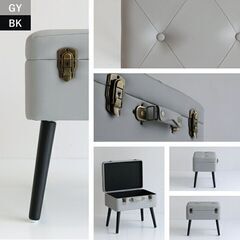 配達可!!収納スツール Pick Stool ST-3263 トランクモチーフ 市場 ICHIBA 簡単 組立式 天然木 木製 玄関 リビング 北欧 収納カバン シンプル おしゃれ インテリアの画像