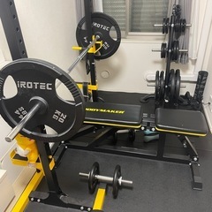 【引き取り限定、値下げ可】Bodymakerハーフラック、ベンチ
