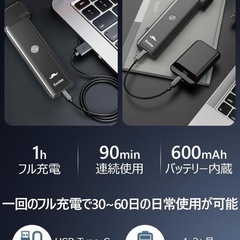 新品未使用　ひげそり AI人工知能 電動シェーバー 往復式 IPX7防水 の画像