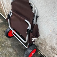 2Way‼️FIELDOOR 折りたたみ式 トローリーチェア エアタイヤ折りたたみ椅子 キャリー カート ワゴン ビーチチェア キャンプ 釣り フェス アウトドア 台車🍉プロフ必読の画像