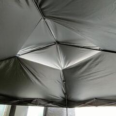 【タープテント3m】モダンデコ　ベージュ　裏面ブラック サイドシート有の画像