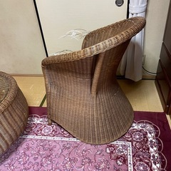籐家具3点セット(7/20迄20%引有り)　※滋賀県引取り限定です。の画像