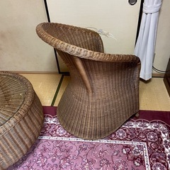 籐家具3点セット(7/20迄20%引有り)　※滋賀県引取り限定です。の画像