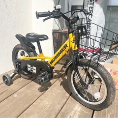 HUMMER  kids折りたたみ補助輪付き自転車の画像