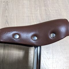 （極上美品）ブラウン 合成皮革 サドル シートポスト一体型の画像